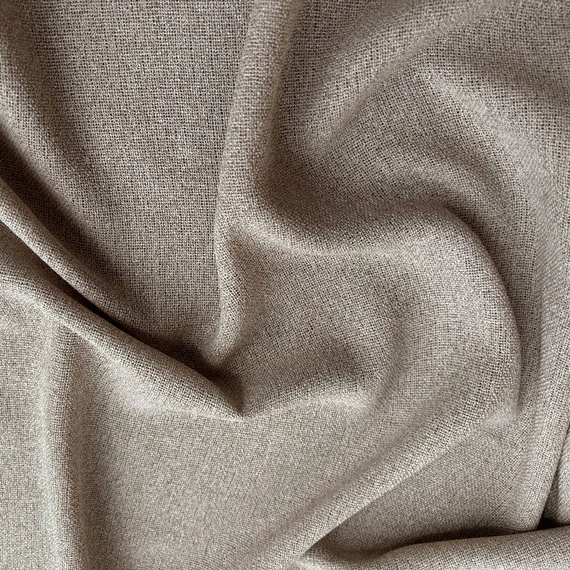 Tkanina zasłonowa na metry SAND / kolor szarobeżowy - C05 / kupon 125x300cm