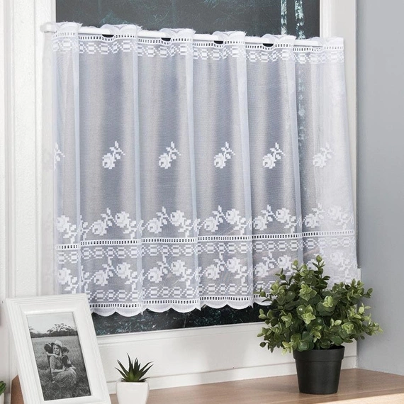 Zazdroska żakardowa 023410 / kolor biały / wysokość 70cm