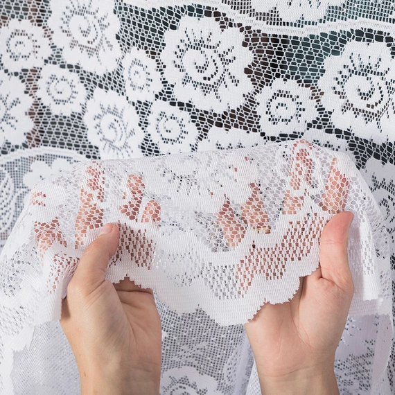 Firanka żakardowa na metry 044136 / kolor biały / wysokość 250cm