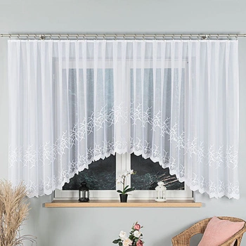 Firanka gotowa żakardowa BAKARO / 520x160cm / kolor biały