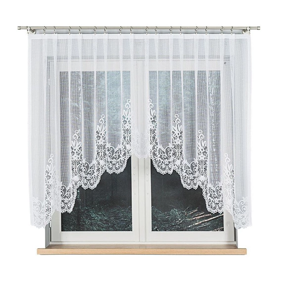 Firanka gotowa żakardowa 004304 / 330x140cm / kolor biały