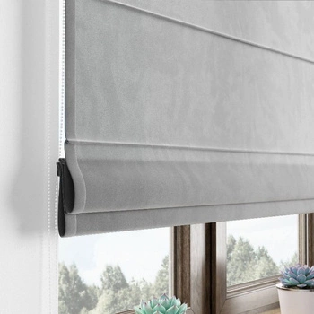 Roleta rzymska VELVET DELUXE / srebrna 12 / szyta na wymiar