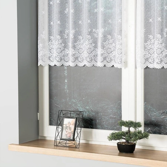 Zazdroska żakardowa 054160 / kolor biały / wysokość 90cm