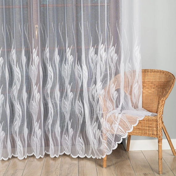 Firanka żakardowa na metry 002599 / kolor biały / wysokość 250cm