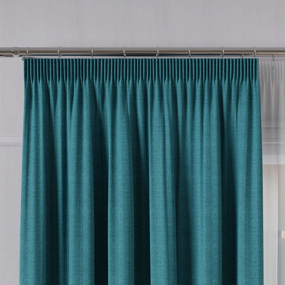 Tkanina zasłonowa IBIZA / wysokość 300cm / kolor 012 turkusowy