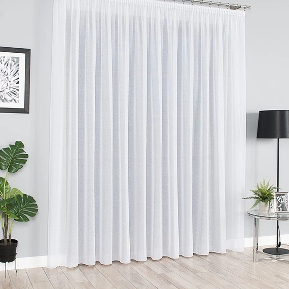 Firanka fantazyjna 000121 / kolor biały / kupon 360x250cm