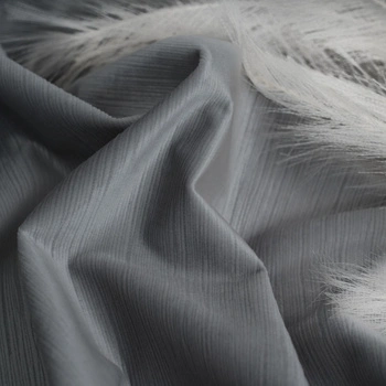 Tkanina zasłonowa VELVET EDEN prążkowana / wysokość 280cm / kolor 11 ciemny szary