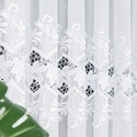 Firanka haftowana z aplikacją na metry 122469 / kolor biały / wysokość 180cm
