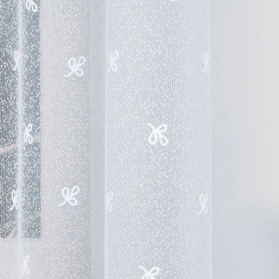 Firanka żakardowa 054160 / kolor biały / wysokość 180cm