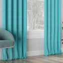 Tkanina zasłonowa MILAS / wysokość 290cm / kolor 035 (turkusowoniebieski)