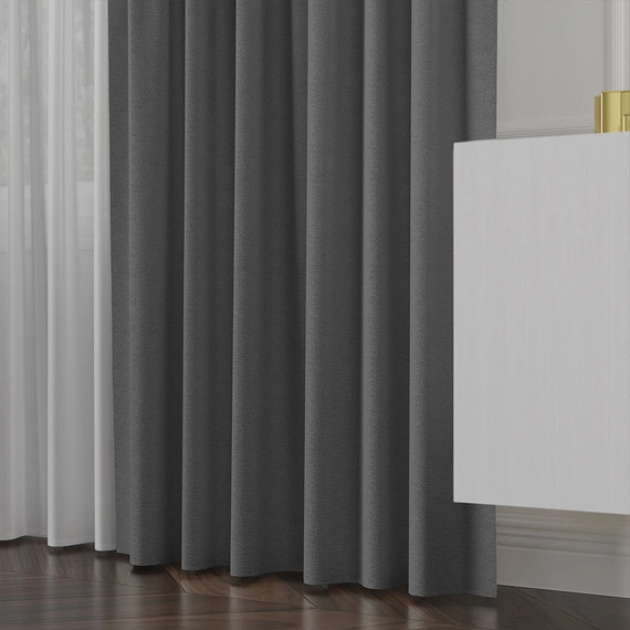 Tkanina zasłonowa na metry Lukrecja / wysokość 310cm / kolor 031 szary