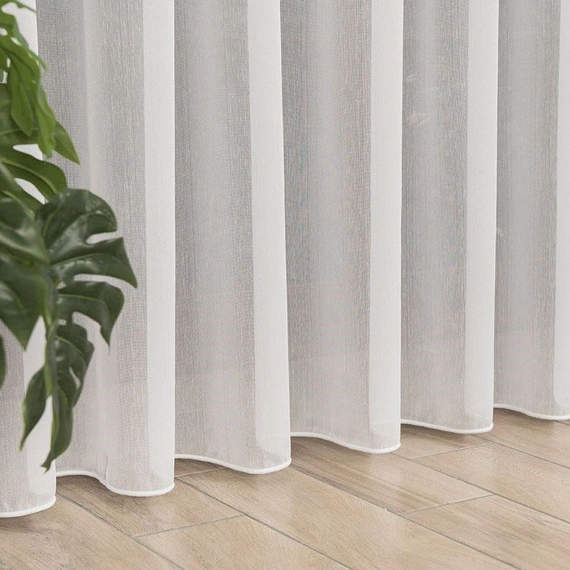 Firanka fantazyjna 318461 / kolor biały z błyszczącą nitką / wysokość 300cm