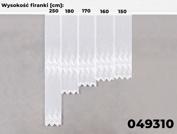 Firanka żakardowa na metry 049310 - wysokość 160cm