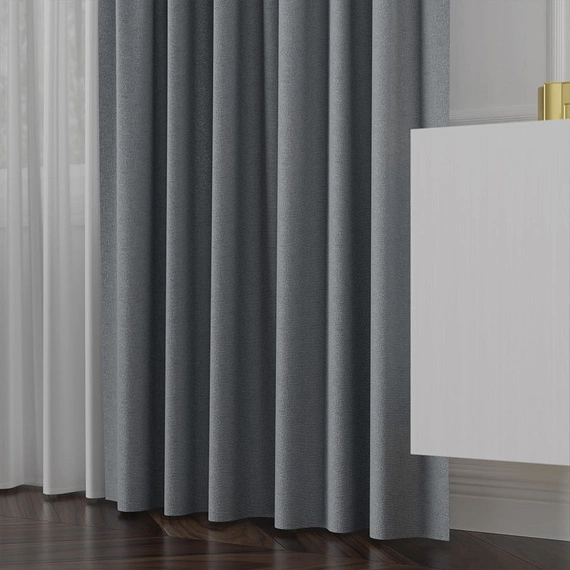 Tkanina zasłonowa na metry Lukrecja / wysokość 310cm / kolor 030 jasnoszary