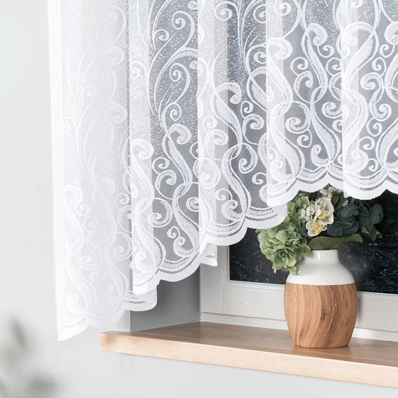 Firanka gotowa żakardowa WANDA / 300x160cm / kolor biały