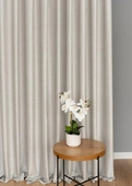 Tkanina zasłonowa VELVET EDEN prążkowana / wysokość 280cm / kolor 08 ciepły jasny szary
