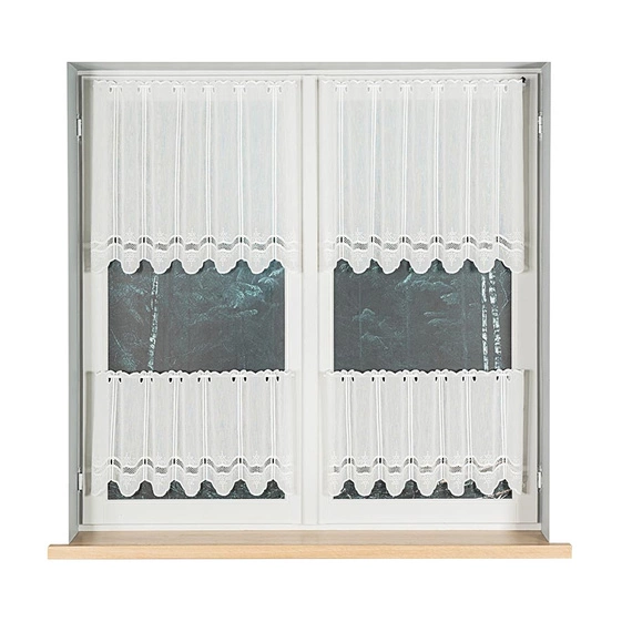 Firanka zazdroska haftowana na metry 044716 / kolor naturalny / wysokość 60cm