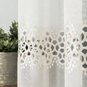 Firanka haftowana z aplikacją na metry 008897 / kolor kremowy / wysokość 175cm