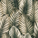 Tkanina zasłonowa w liście TROPICANA / wysokość 300cm