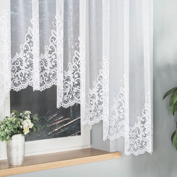 Firanka gotowa żakardowa 004304 / 400x160cm / kolor biały