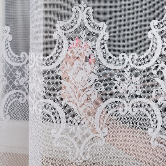 Firanka żakardowa na metry 618495 / kolor biały / wysokość 160cm