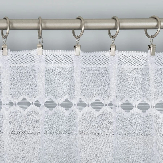 Firanka gotowa żakardowa FILOMENA / 270x120cm / kolor biały