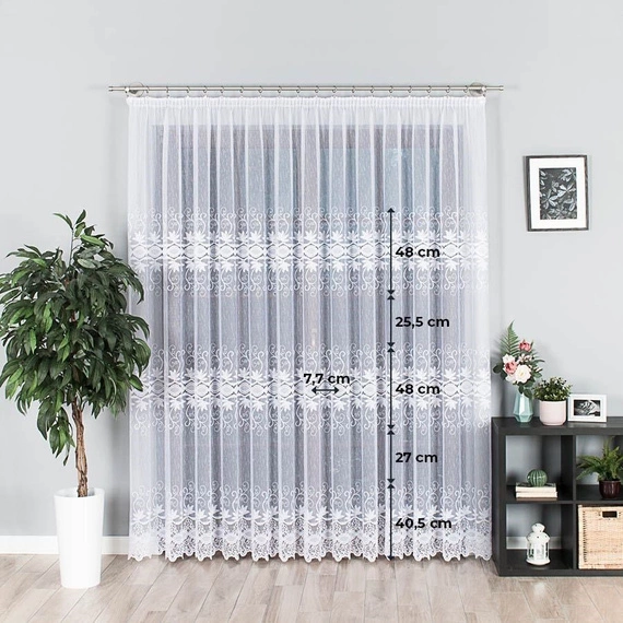 Firanka żakardowa na metry 018960 - kupon 150x250cm