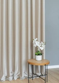Tkanina zasłonowa VELVET EDEN prążkowana / wysokość 280cm / kolor 02 jasny ciepły beż