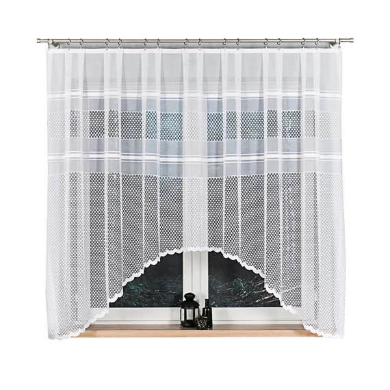 Firanka gotowa żakardowa KORINO / 310x160cm / kolor biały