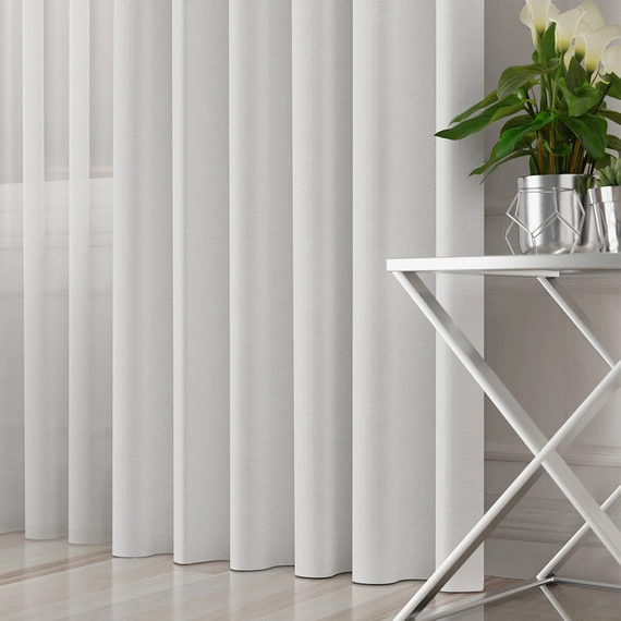 Tkanina zasłonowa IBIZA / wysokość 300cm / kolor 001 biały