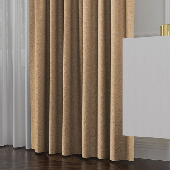 Tkanina zasłonowa na metry Lukrecja / wysokość 310cm / kolor 010 ciepły kawowy