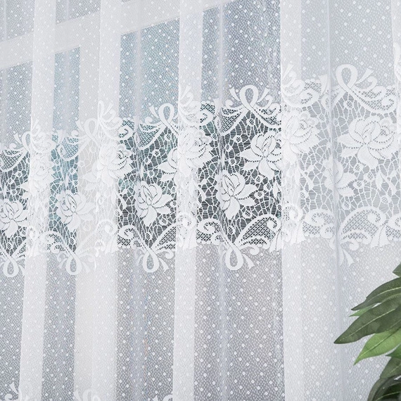 Firanka żakardowa gotowa DEMETRIA / 017480 / PROSTA / 400x160cm