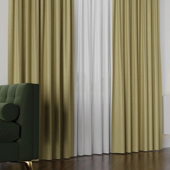 Tkanina zasłonowa na metry Lukrecja / wysokość 310cm / kolor 018 szałwiowy