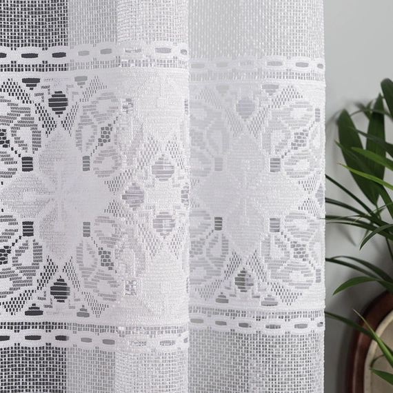 Firanka żakardowa na metry 358700 / kolor biały / kupon 240x300cm