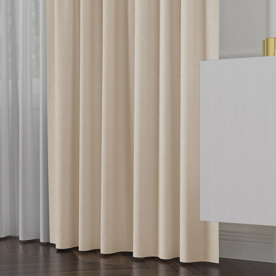 Tkanina zasłonowa na metry Lukrecja / wysokość 310cm / kolor 005 beżowy