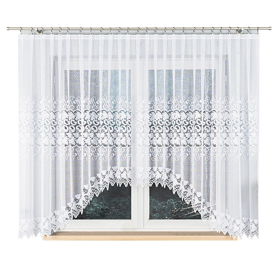 Firanka gotowa żakardowa HERNANI / 410x160cm / kolor biały