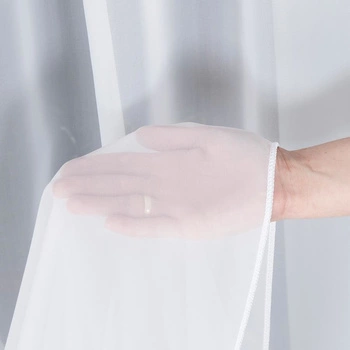 Woal trudnopalny z obciążnikiem / kolor biały / wysokość 330cm