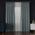 Tkanina zasłonowa na metry Lukrecja / wysokość 310cm / kolor 023 szarozielony