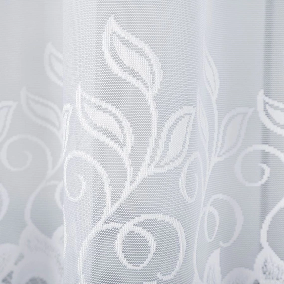 Firanka gotowa żakardowa BASTIA / 500x160cm / kolor biały