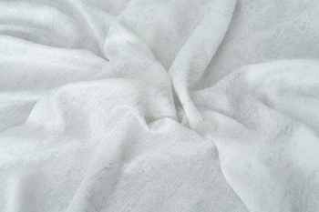 Tkanina dekoracyjna na metry SORO / wysokość 300cm / kolor biały + srebrny S6-1