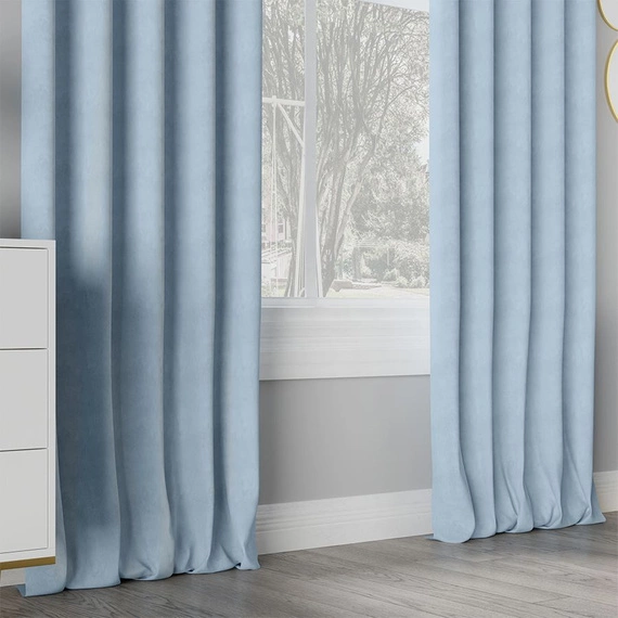 Tkanina zasłonowa MILAS / wysokość 290cm / kolor 048 (baby blue)