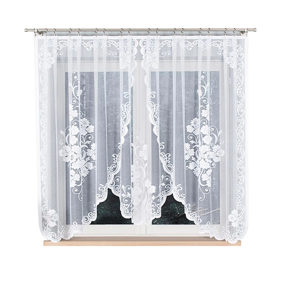 Firanka gotowa żakardowa FUKSJA / 320x160cm / kolor biały