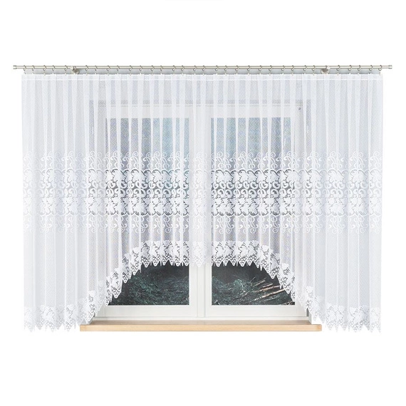 Firanka gotowa żakardowa HERNANI / 510x160cm / kolor biały