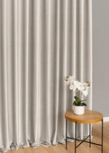 Tkanina zasłonowa VELVET EDEN prążkowana / wysokość 280cm / kolor 08 ciepły jasny szary