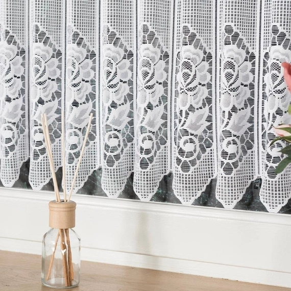 Zazdroska żakardowa 320630 / kolor biały / wysokość 50cm