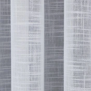 Tkanina zasłonowa a'la LEN - L1037 / kolor biały / kupon 90x280cm