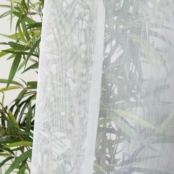 Firanka fantazyjna 017464 z obciążnikiem / kolor biały / wysokość 300cm