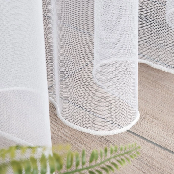 Firanka gładka TIUL GRECKI / wysokość 320cm / kolor kremowy