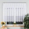 Firanka żakardowa na metry 018869 / kolor biały / kupon 160x130cm