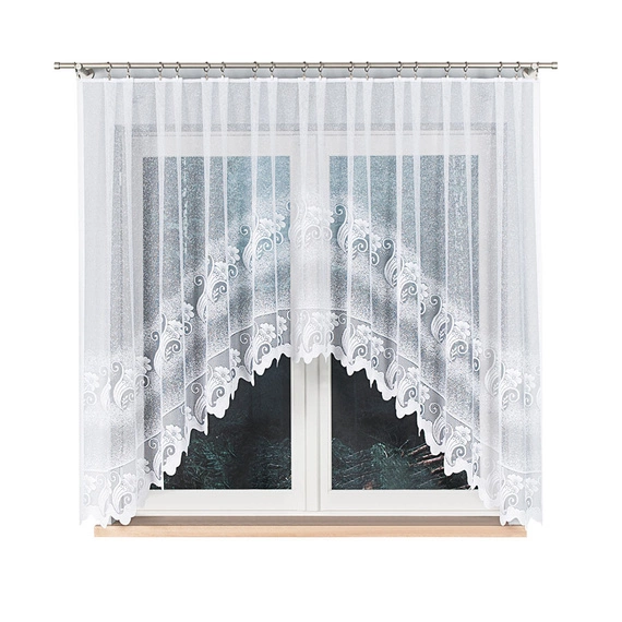 Firanka gotowa żakardowa ADELINA / 310x160cm / kolor biały